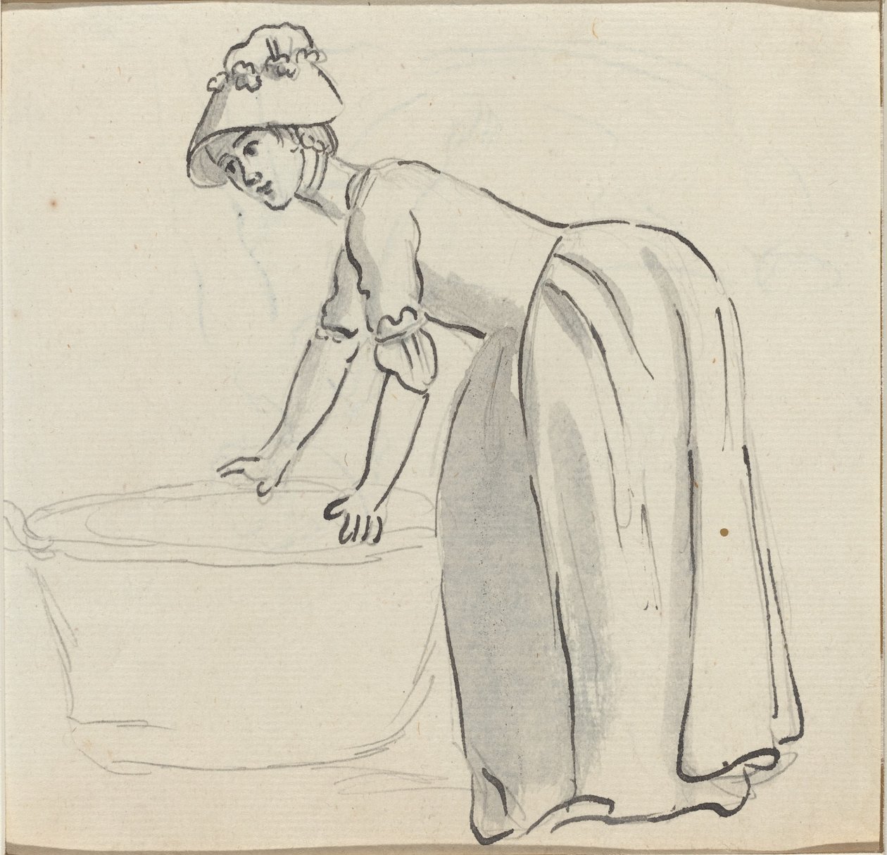Ragazza con Cappello al Lavoro [recto] da Paul Sandby