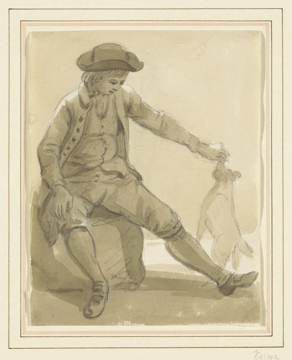 Ragazzo che gioca con un cane da Paul Sandby