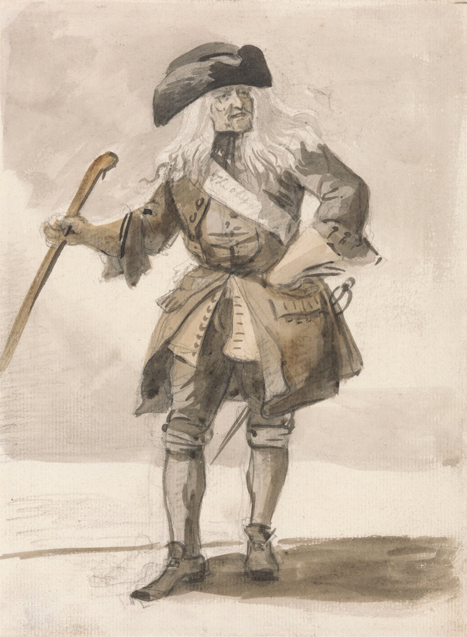 Grida di Londra: un uomo che si pavoneggia da Paul Sandby