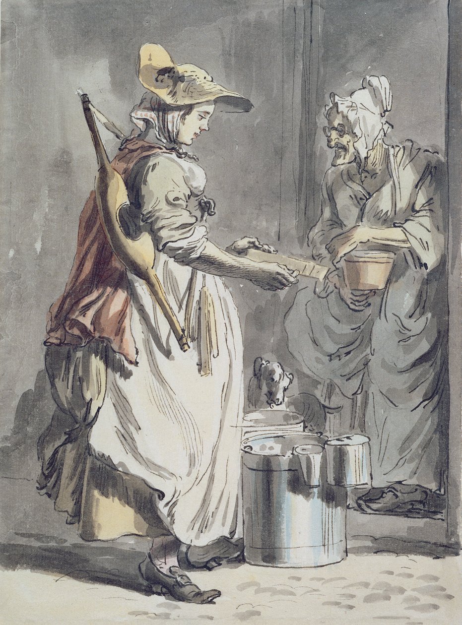 Grida di Londra: Una lattaia da Paul Sandby