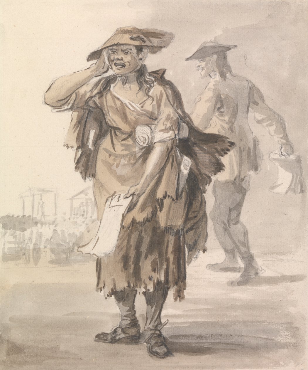 Grida di Londra: Ultimo Discorso e Confessione Morente da Paul Sandby
