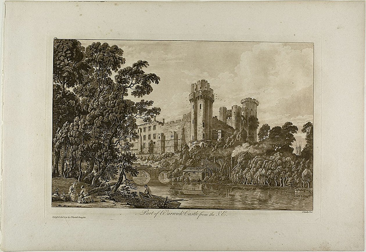 Parte del castello di Warwick da sud-est, tavola 4 da Paul Sandby