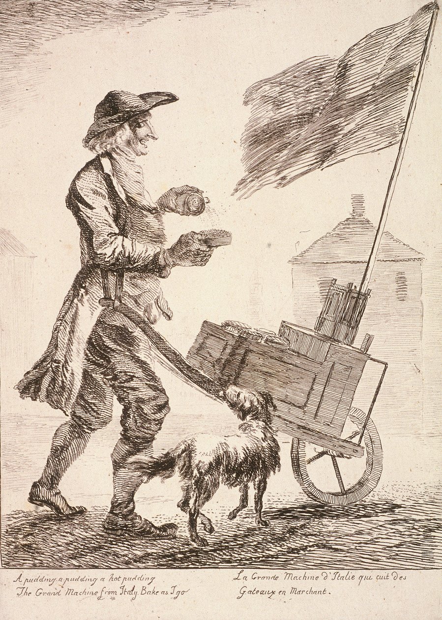 Venditore di budino, Grida di Londra, 1760 da Paul Sandby