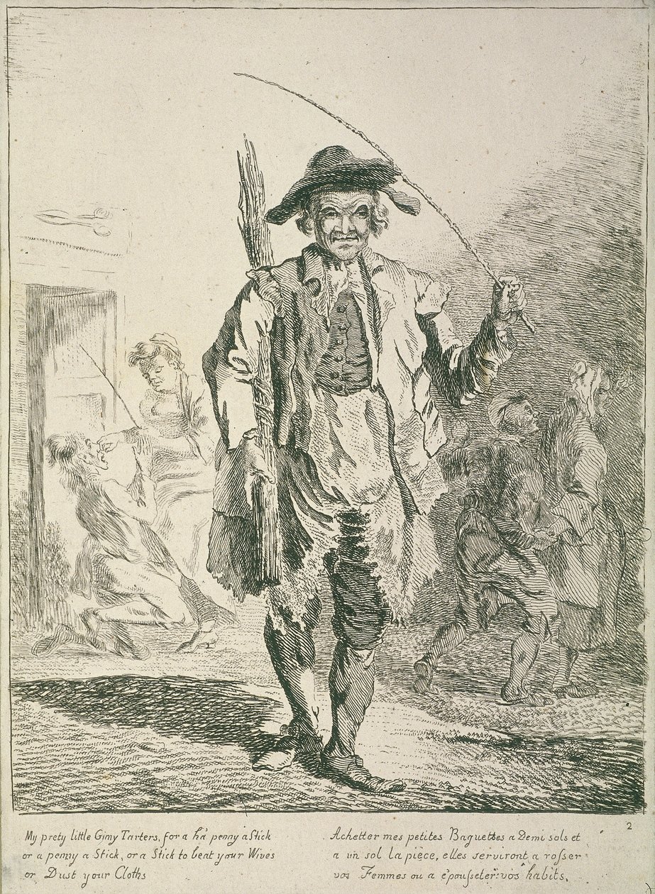 Venditore di bastoni, Grida di Londra da Paul Sandby
