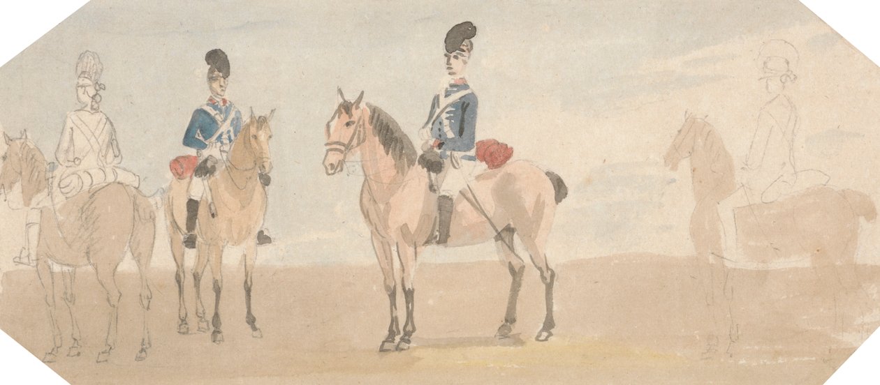 I dragoni leggeri da Paul Sandby