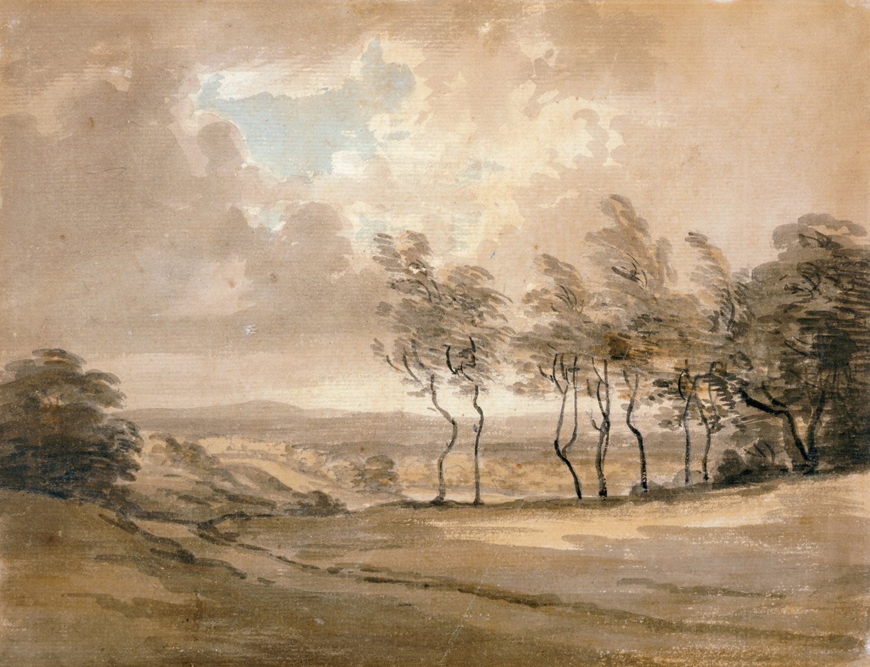 Veduta di Hampstead Heath da Paul Sandby