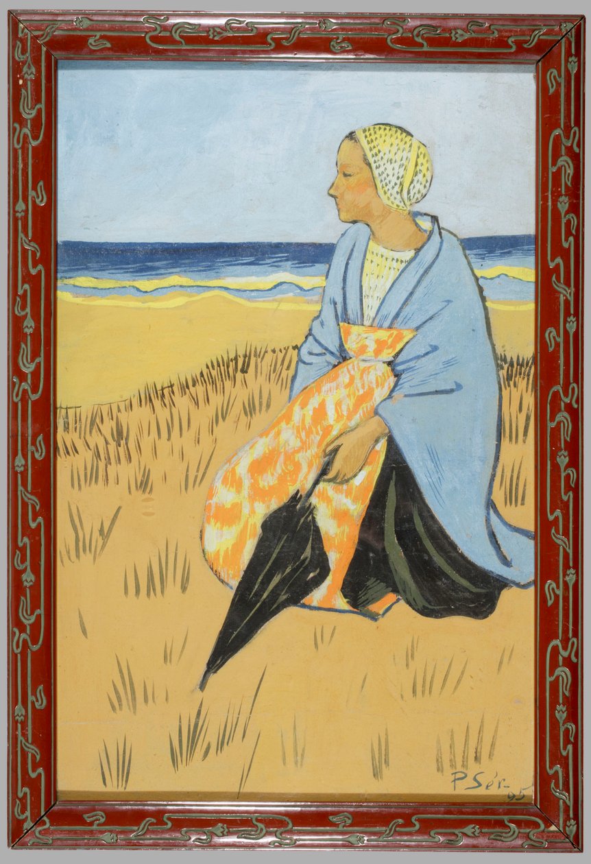 Bretone seduta in riva al mare da Paul Sérusier