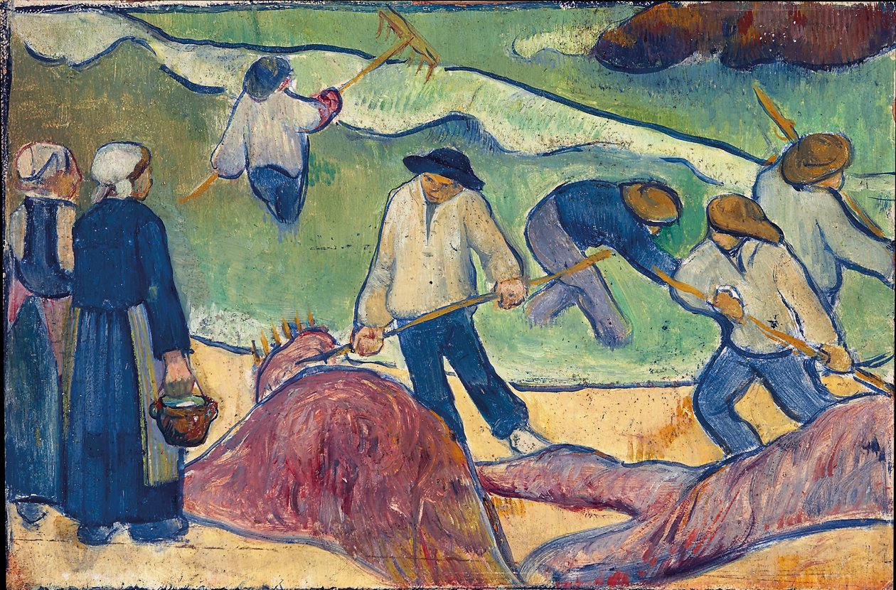 Piccolo paesaggio con pescatori di alghe da Paul Sérusier