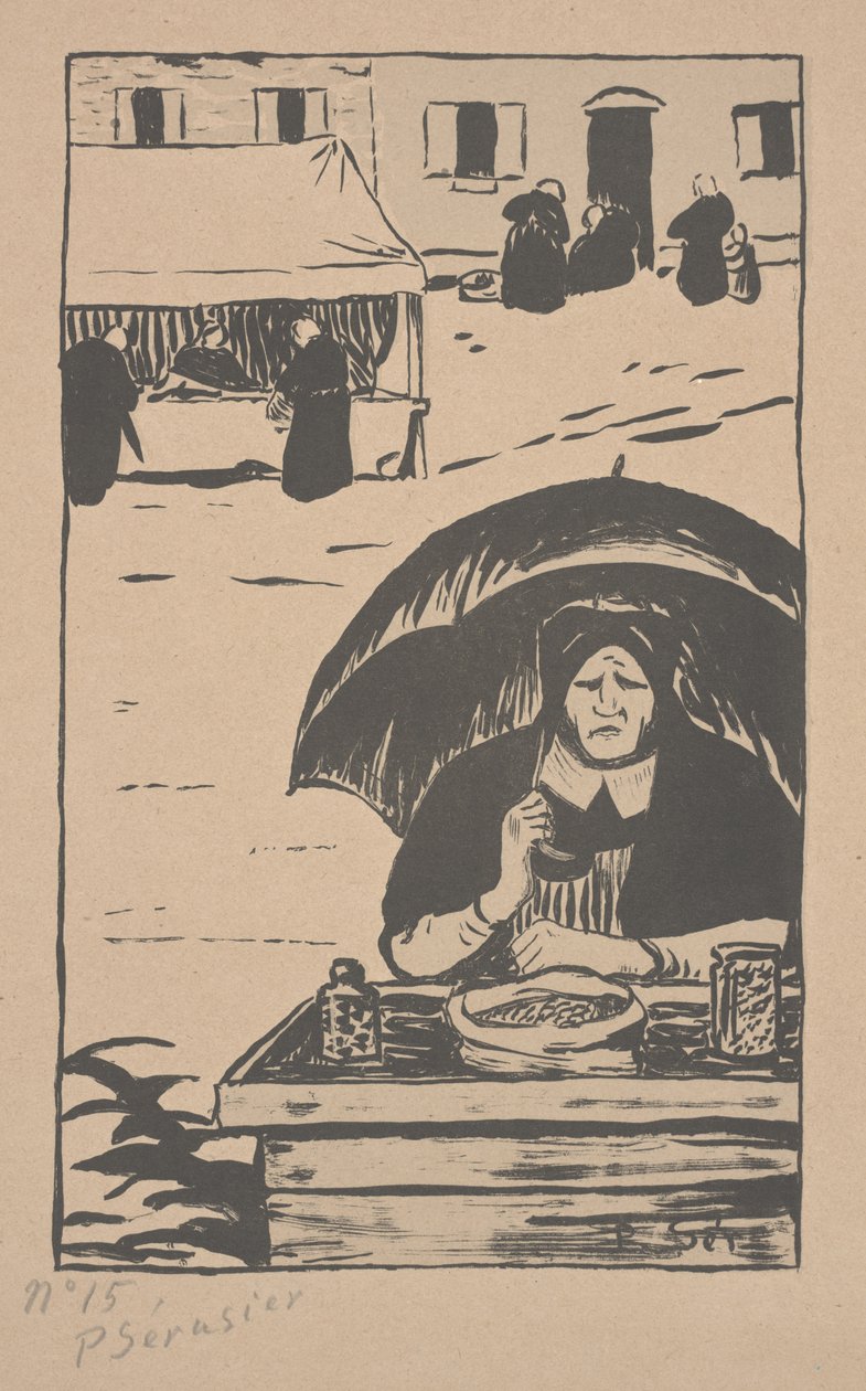 Il venditore di caramelle con un ombrello da Paul Sérusier