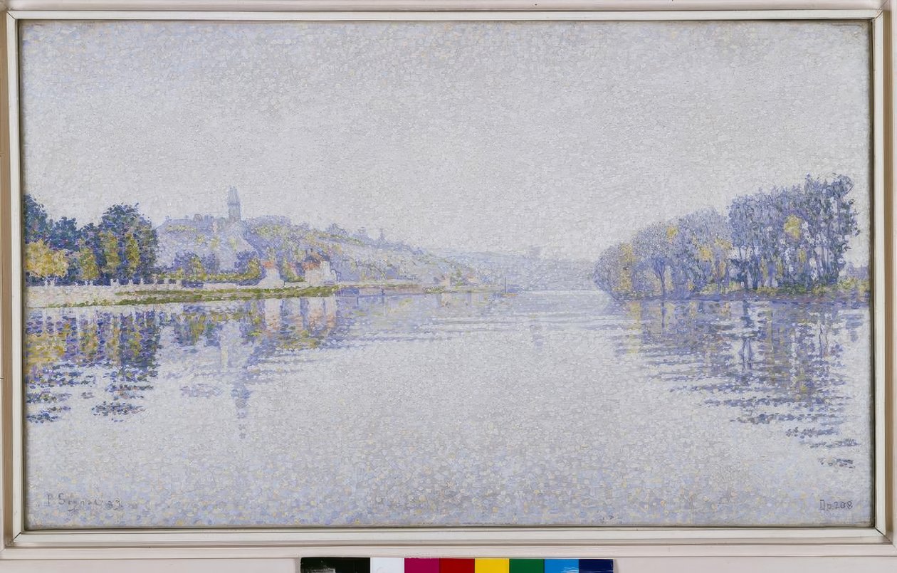 Bordi del fiume. La Senna a Herblay da Paul Signac