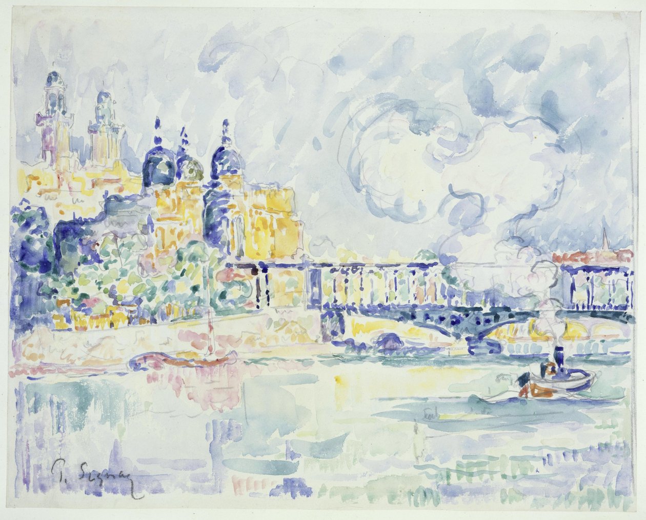 La Senna con il Trocadéro e il Pont de Passy a Parigi da Paul Signac