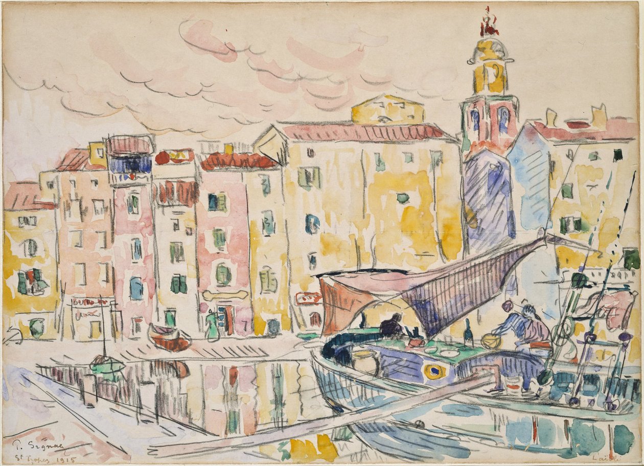 Dal porto di Saint-Tropez da Paul Signac