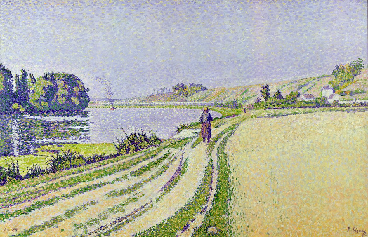 Herblay, il fiume da Paul Signac