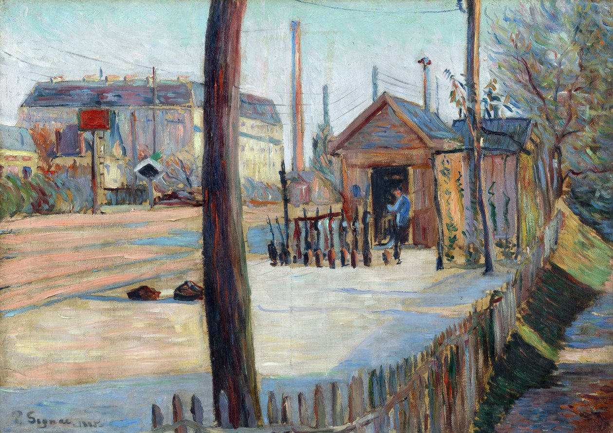 Incrocio ferroviario vicino a Bois-Colombes da Paul Signac