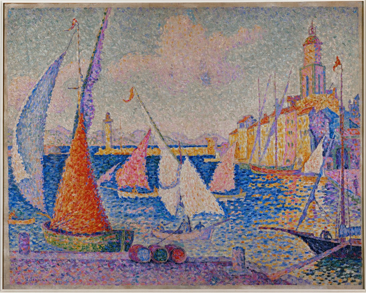 Le Quai, St. Tropez (olio su tela) da Paul Signac
