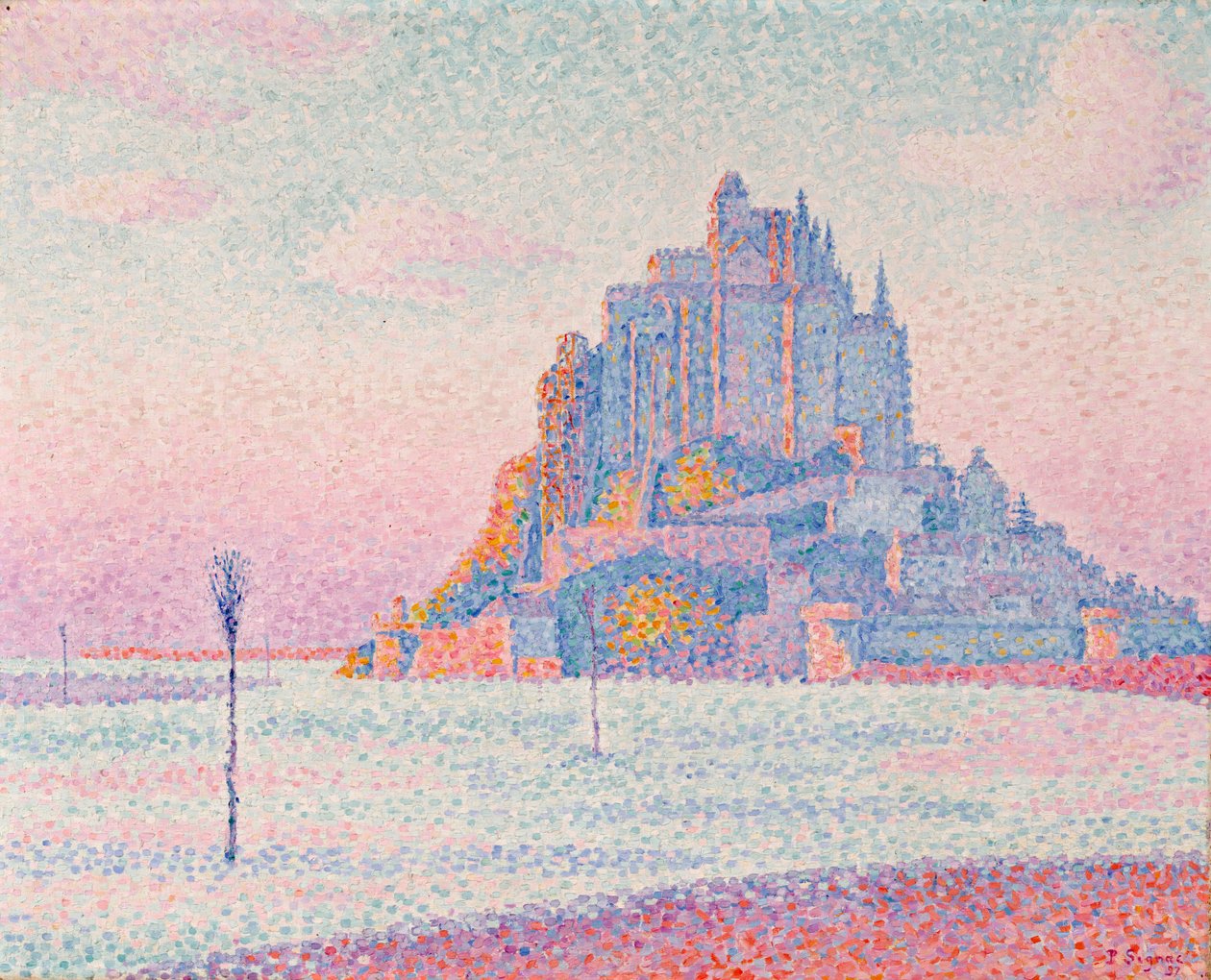 Mont Saint-Michel, tramonto da Paul Signac