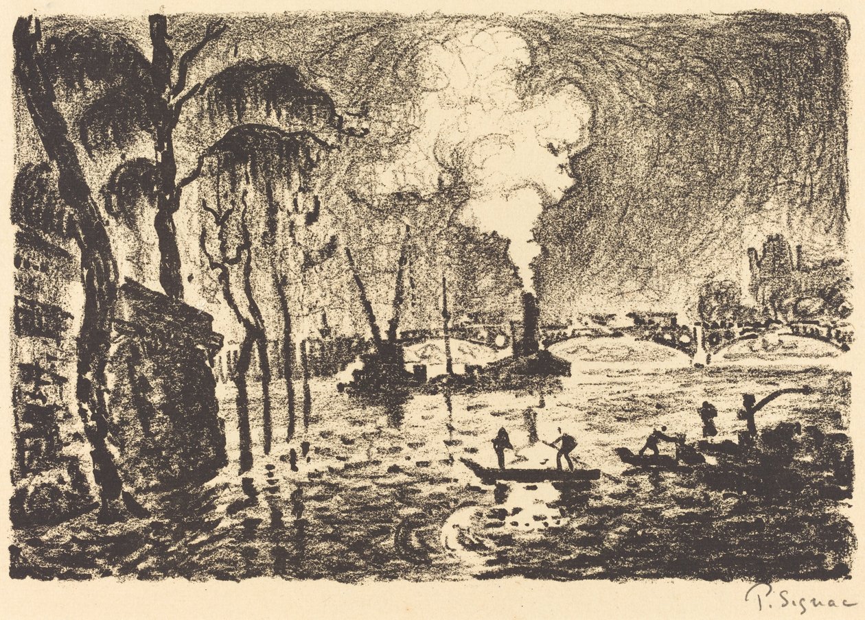 La Senna in piena nel 1910 (La Seine en crue, en 1910) da Paul Signac