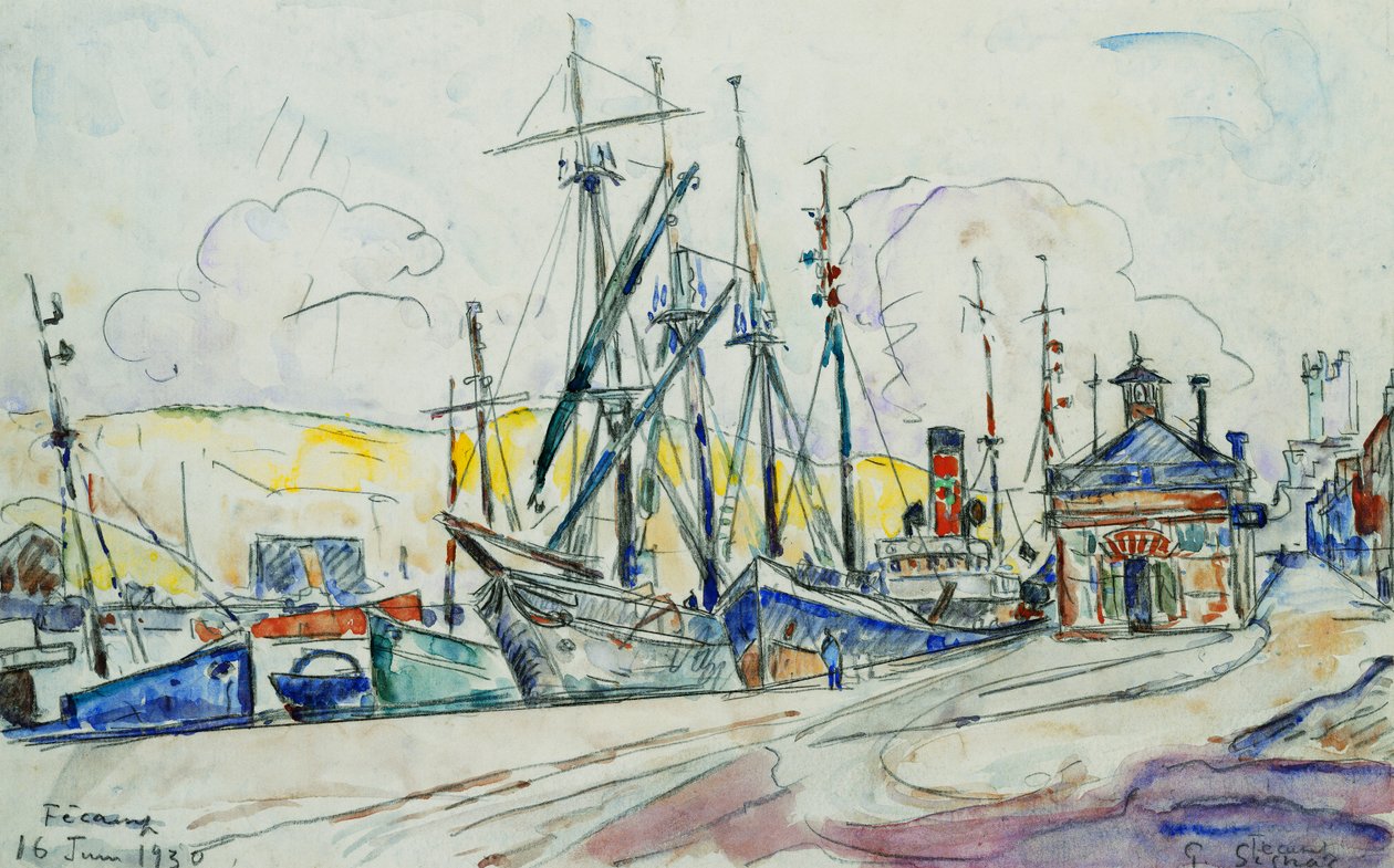 Il porto di Fecamp, 1930 da Paul Signac