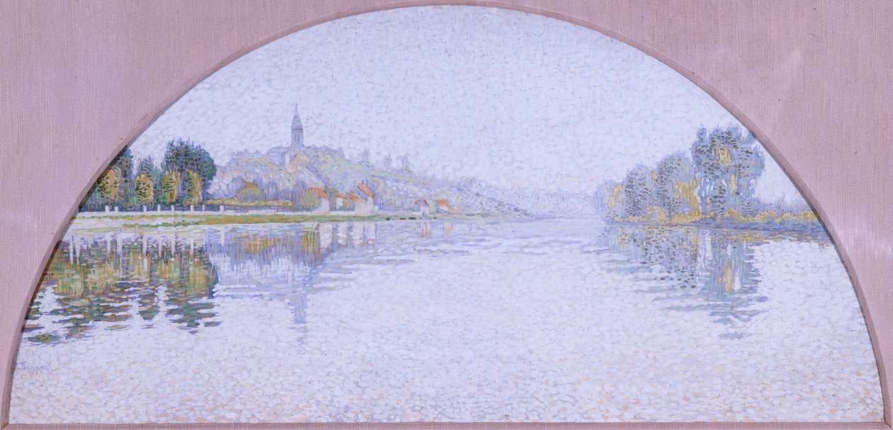 La Senna a Herblay (olio su seta) da Paul Signac