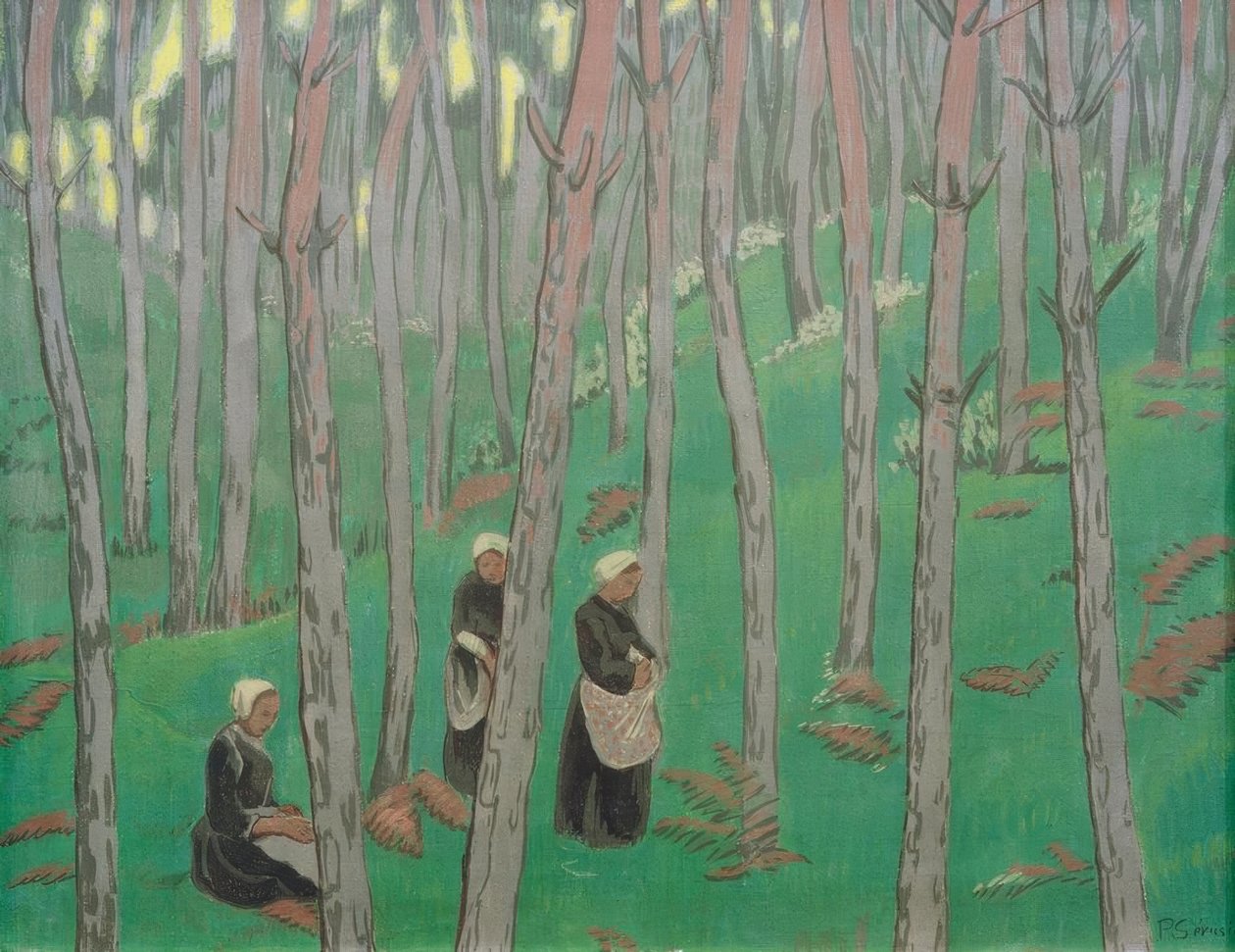 Raccoglitori di funghi nel bosco da Paul Sérusier