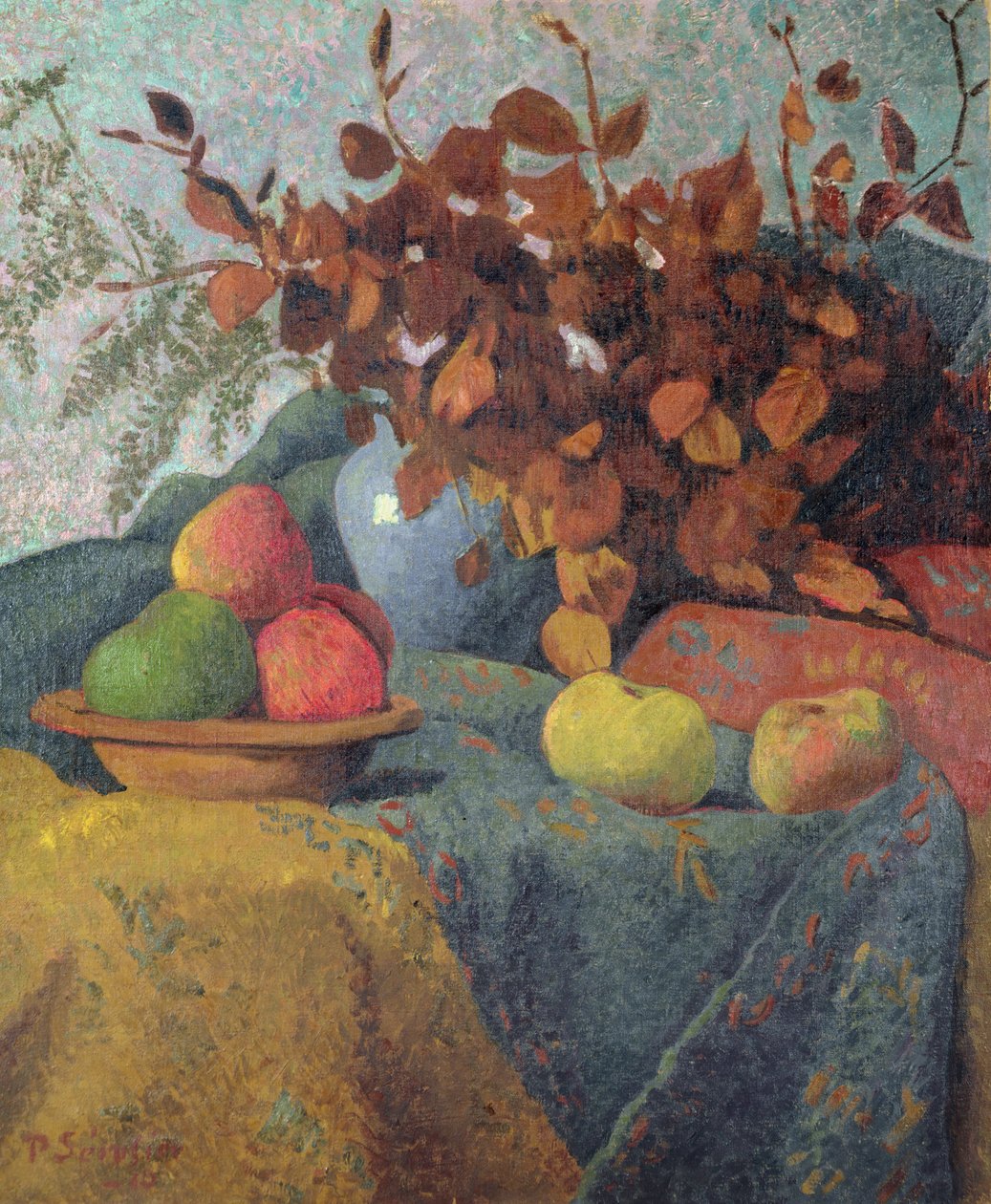 Natura morta di mele e foglie autunnali, 1910 da Paul Sérusier