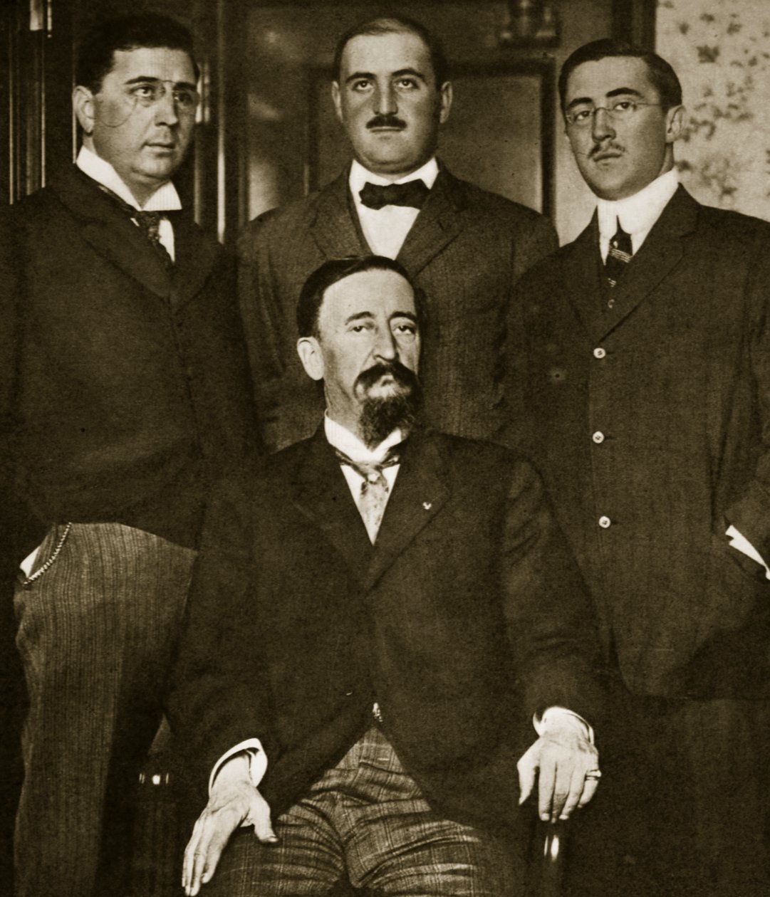 Francisco Madero e tre dei suoi figli, Gustavo, Gabriel ed Evaristo, all