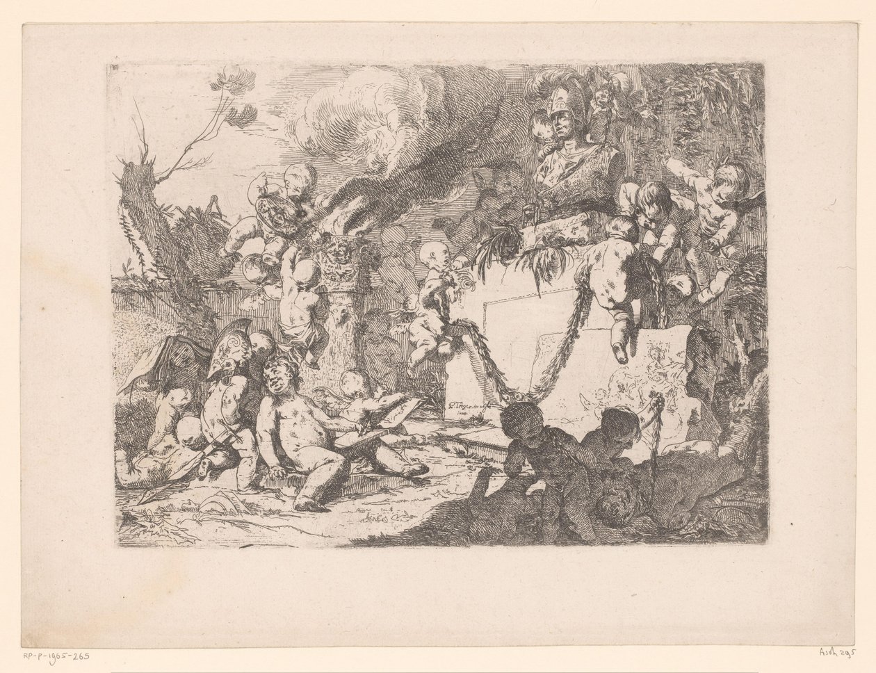 Putti presso un santuario di Minerva da Paul Troger