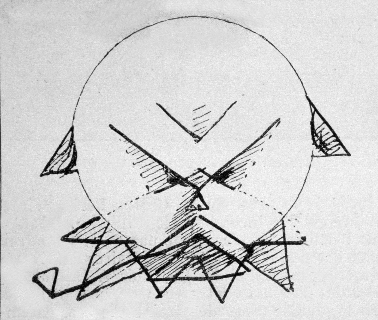 Autoritratto disegnato del poeta Paul Verlaine (1844-1896) da Paul Verlaine