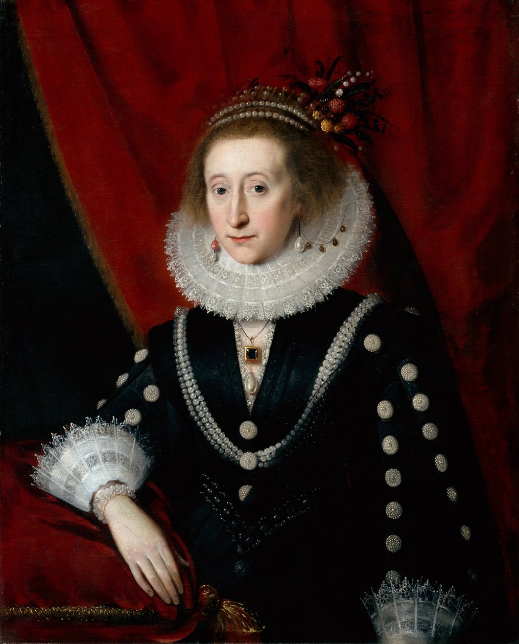 Ritratto di una Signora ritenuta Lucy Harington da Paul van (circle of) Somer