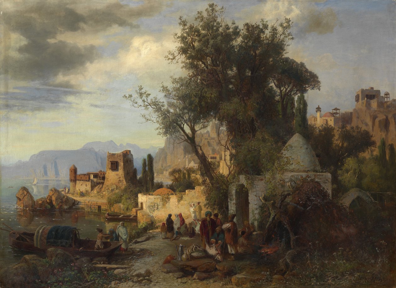 Sera presso il fiume Kura vicino a Tiflis da Paul von Franken