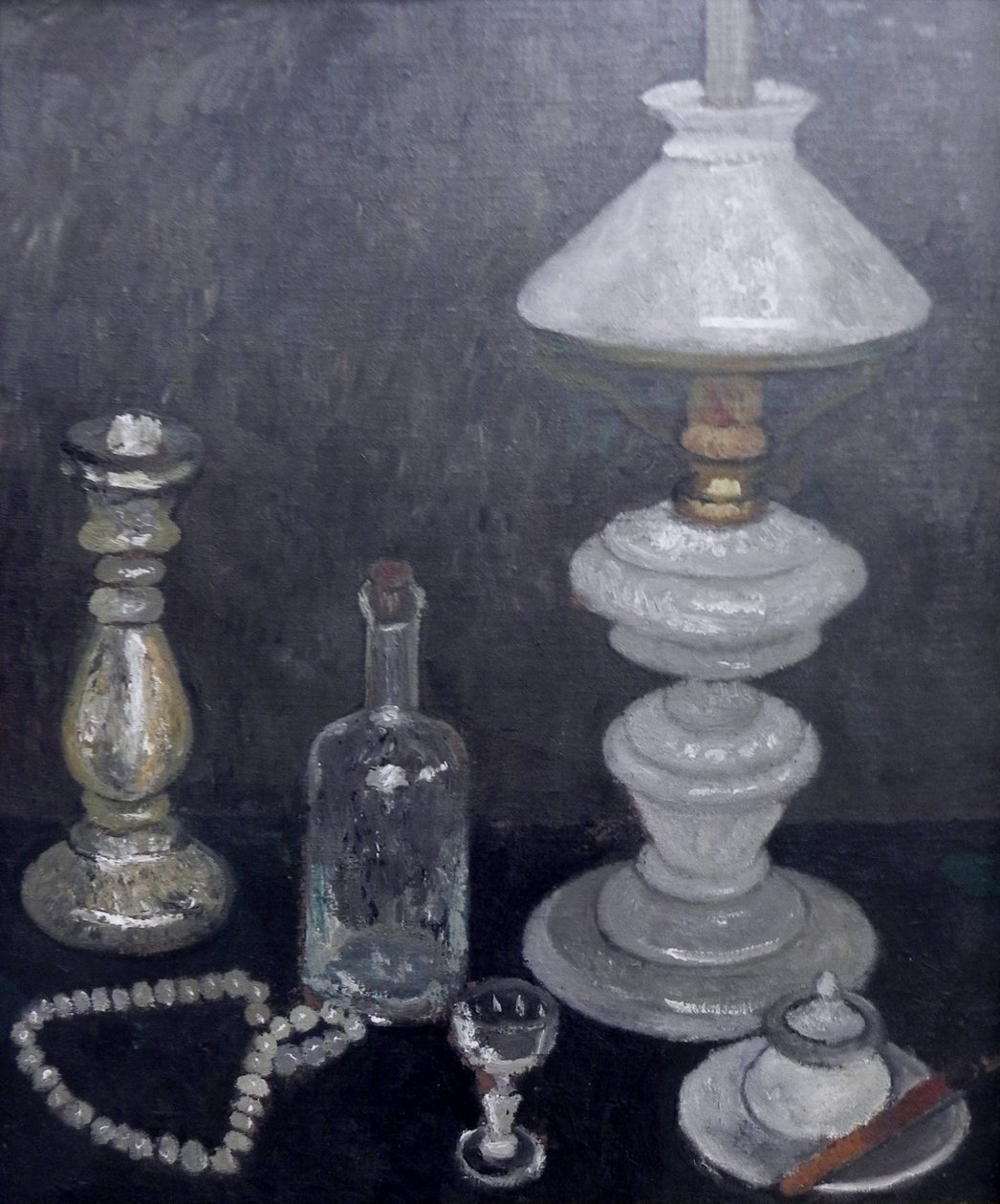 Natura morta con lampada bianca da Paula Modersohn Becker