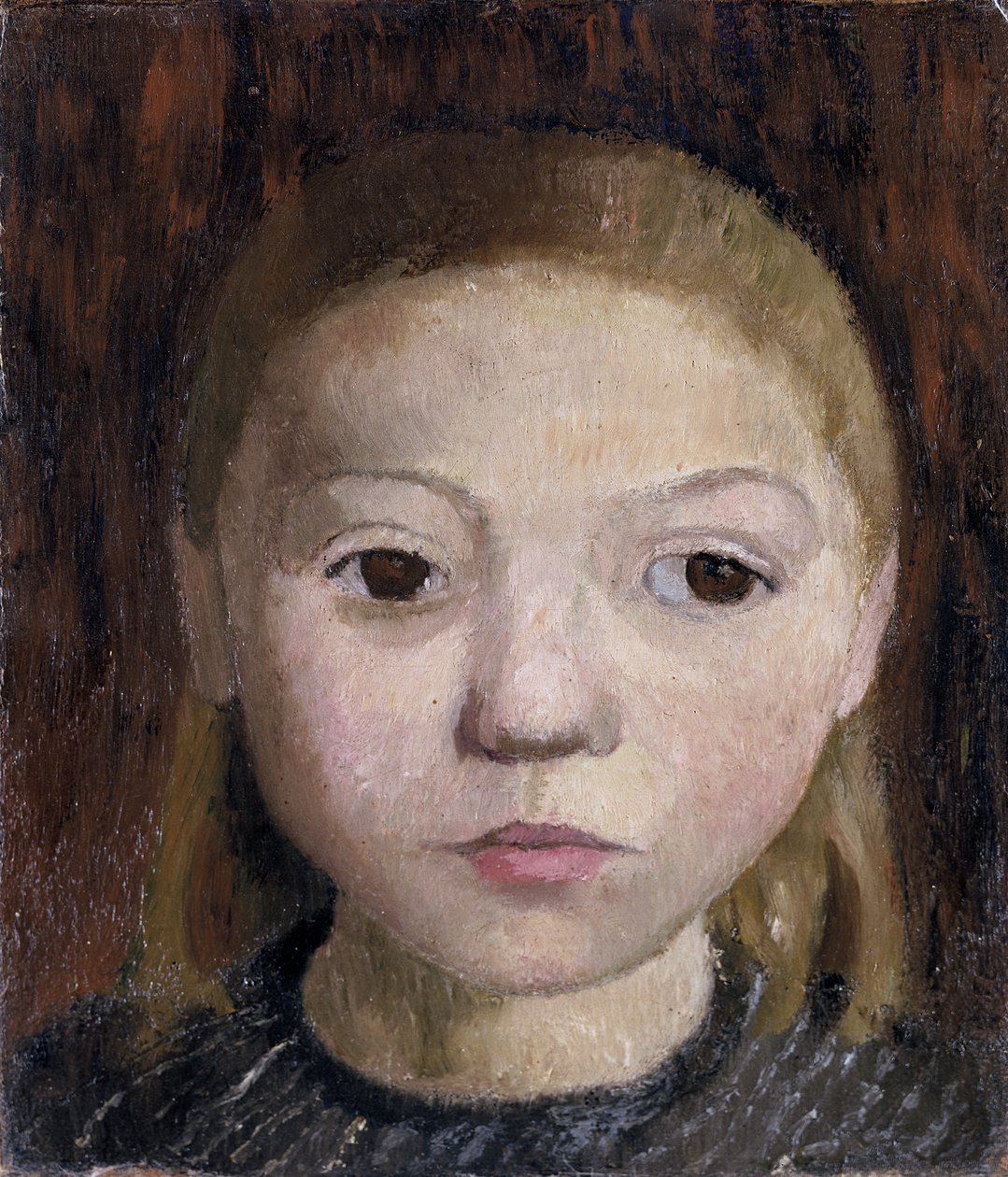 Testa di una ragazza da Paula Modersohn-Becker