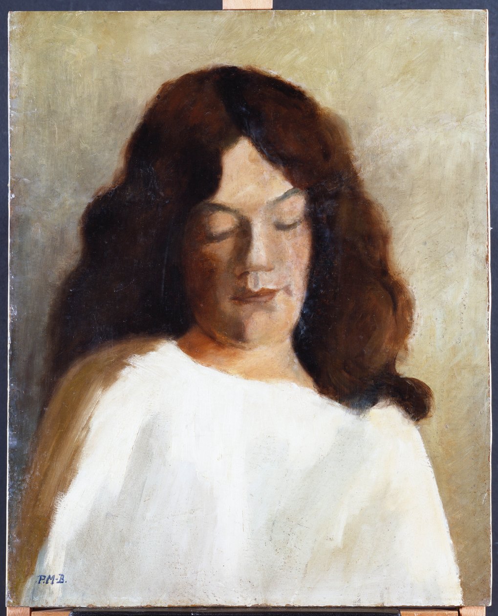 Giovane donna con i capelli sciolti, c.1897 da Paula Modersohn Becker