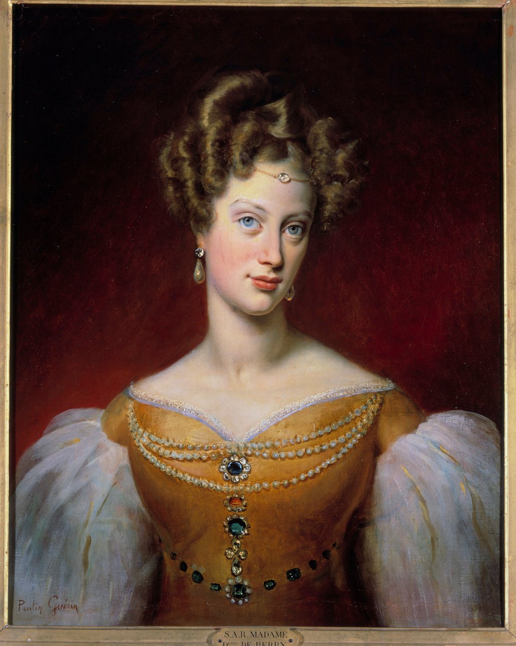 Ritratto di Marie Caroline, Principessa di Borbone - Sicilia e Duchessa di Berry (1798-1870). Dipinto di Paulin Guerin (1783-1855) 1819 da Paulin Jean Baptiste Guerin