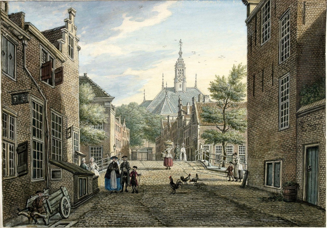 Veduta della Kranestraat da Paulus Constantijn la Fargue