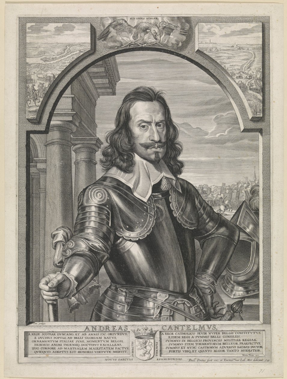 Ritratto inciso di Andreas Cantelmo di Paulus Pontius dopo Michaelina Woutiers (1643) da Paulus Pontius