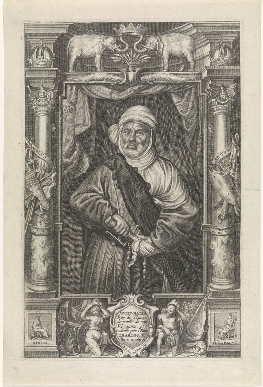 Ritratto di Mulay Hasan, re di Tunisi da Paulus Pontius