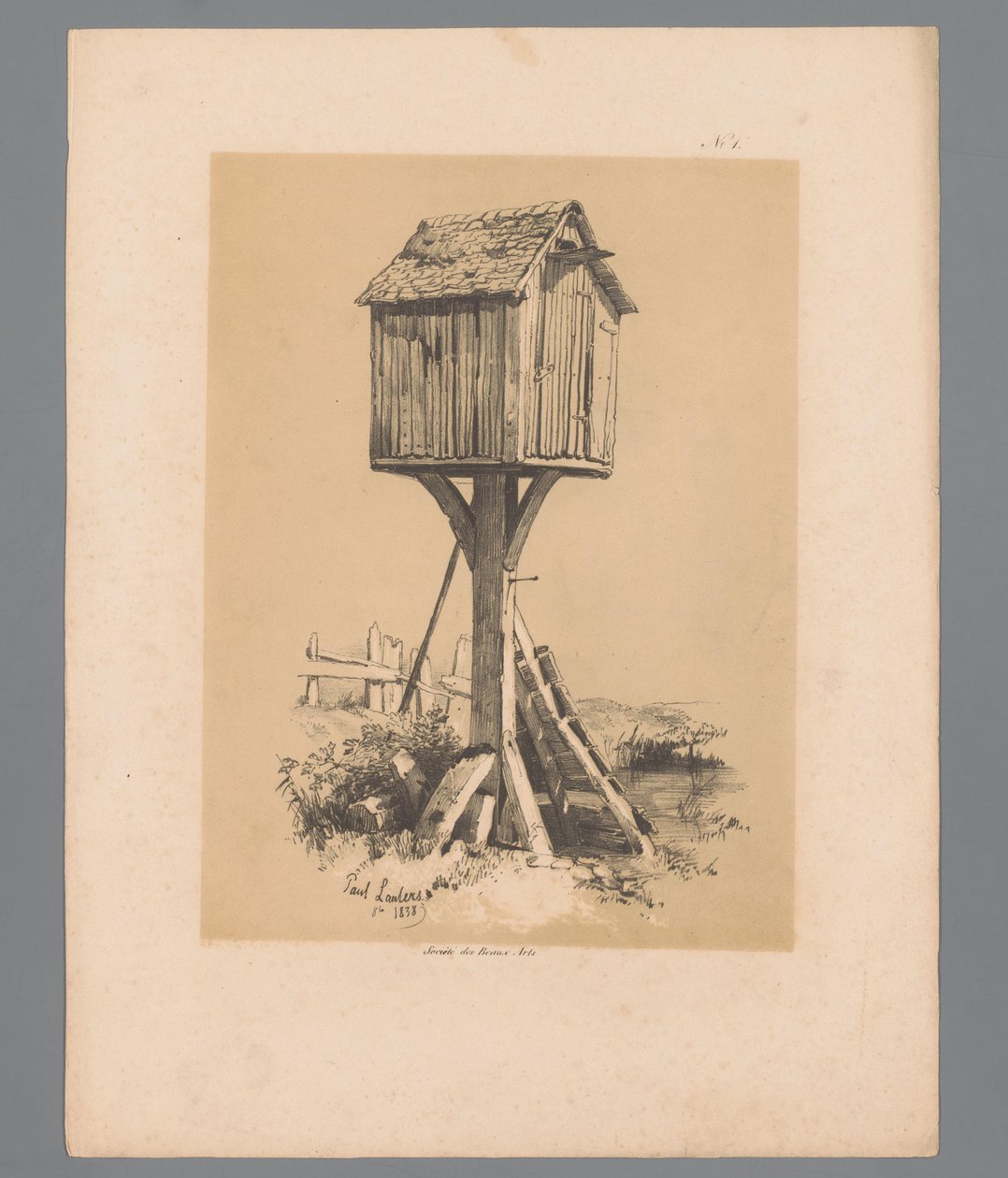 Paesaggio con colombaia da Paulus Lauters
