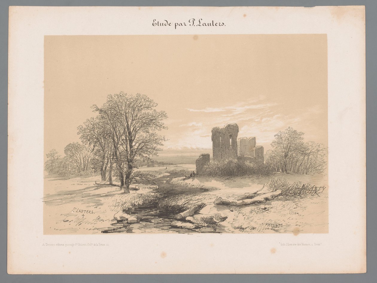 Paesaggio con rovina da Paulus Lauters
