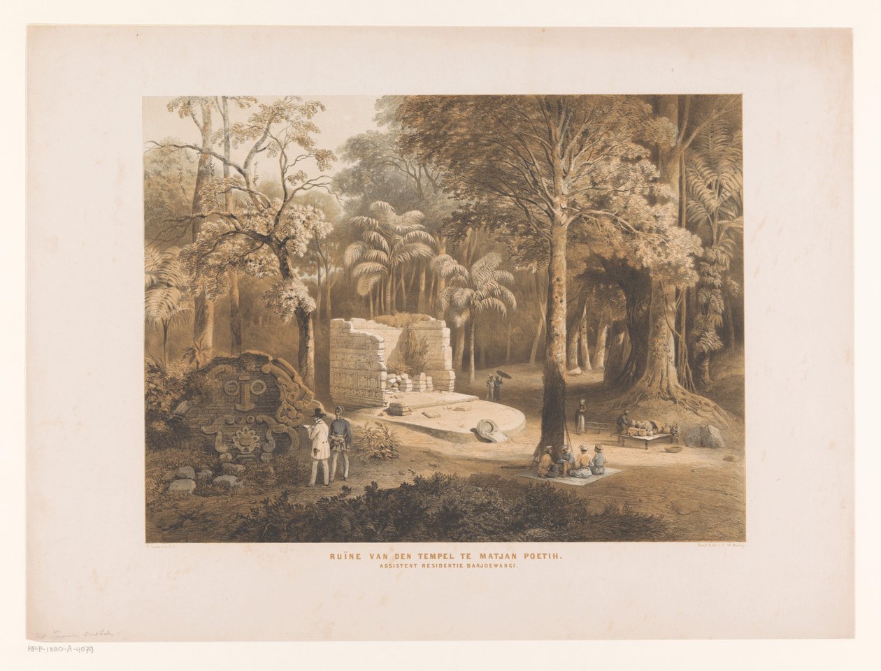 Rovina del tempio (Rovine del tempio di Matjan Poetih, Antichità giavanesi) da Paulus Lauters