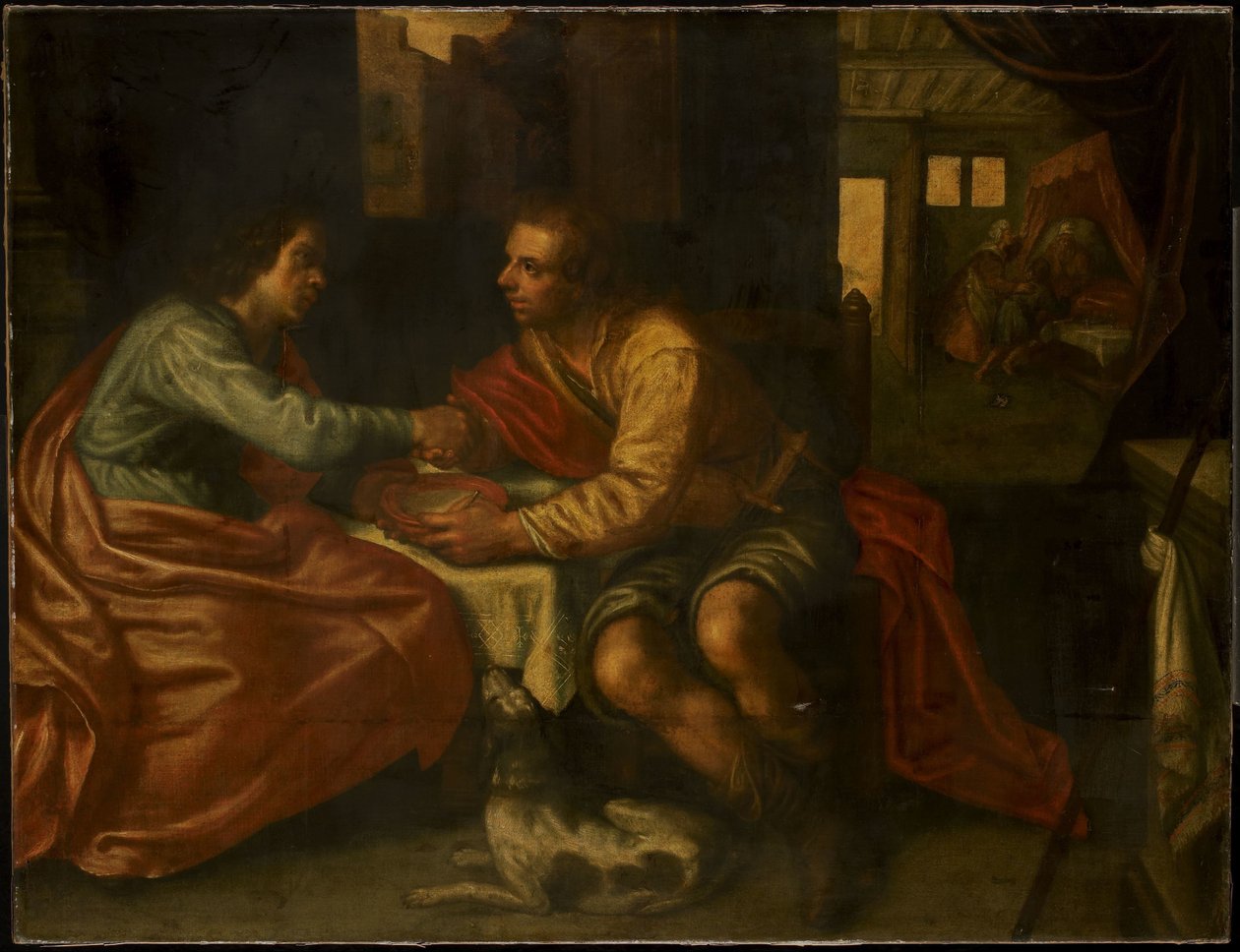Esaù vende la sua primogenitura (Genesi 27:1-29) da Paulus Moreelse (copy after)