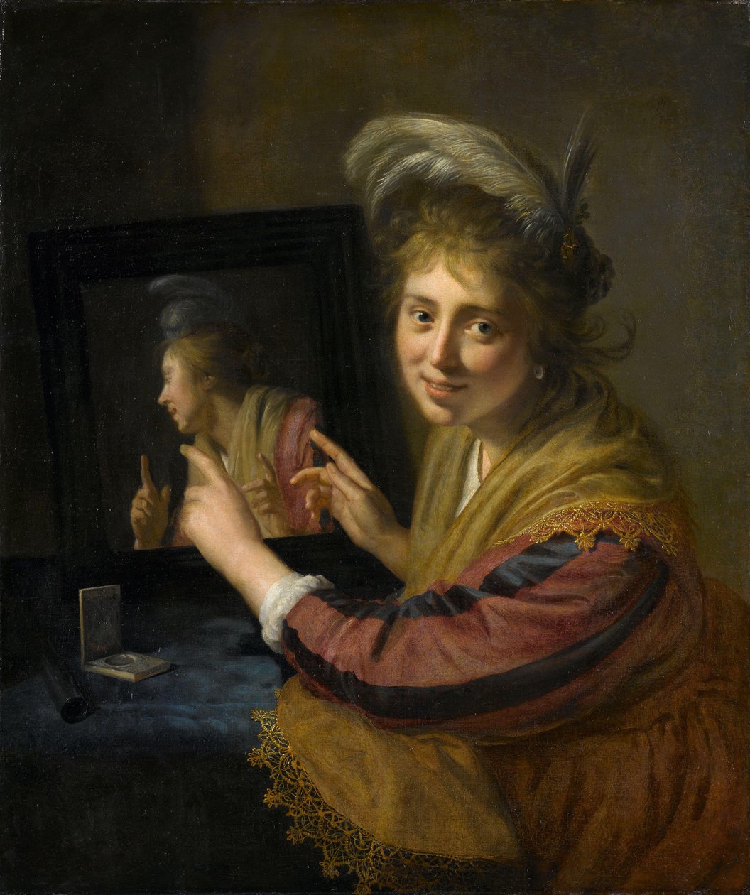 Ragazza allo Specchio da Paulus Moreelse