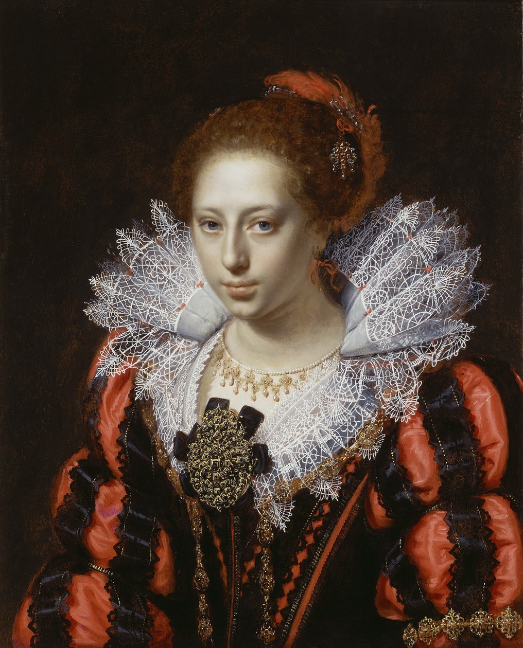 Ritratto di una giovane donna, c.1620 da Paulus Moreelse