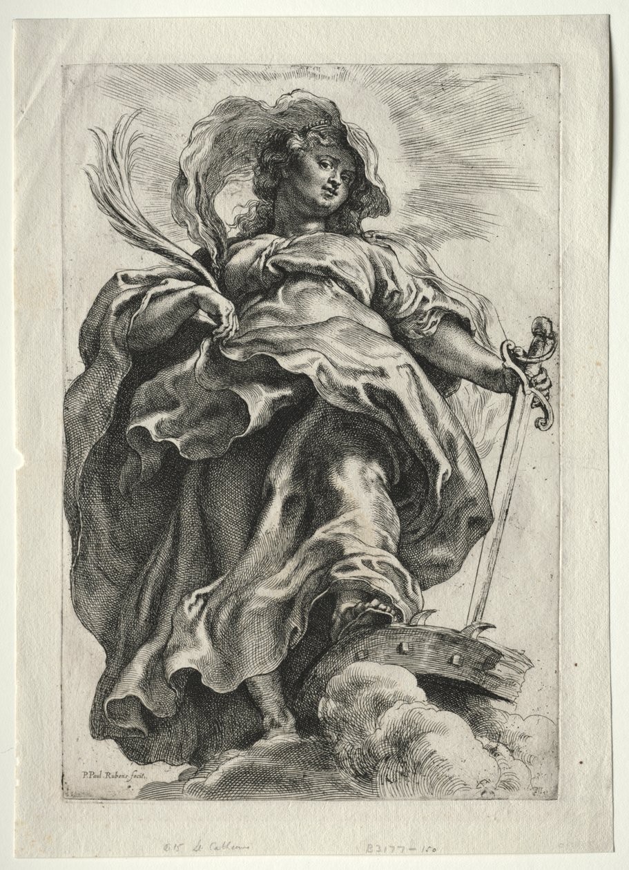 Santa Caterina tra le nuvole da Paulus Moreelse