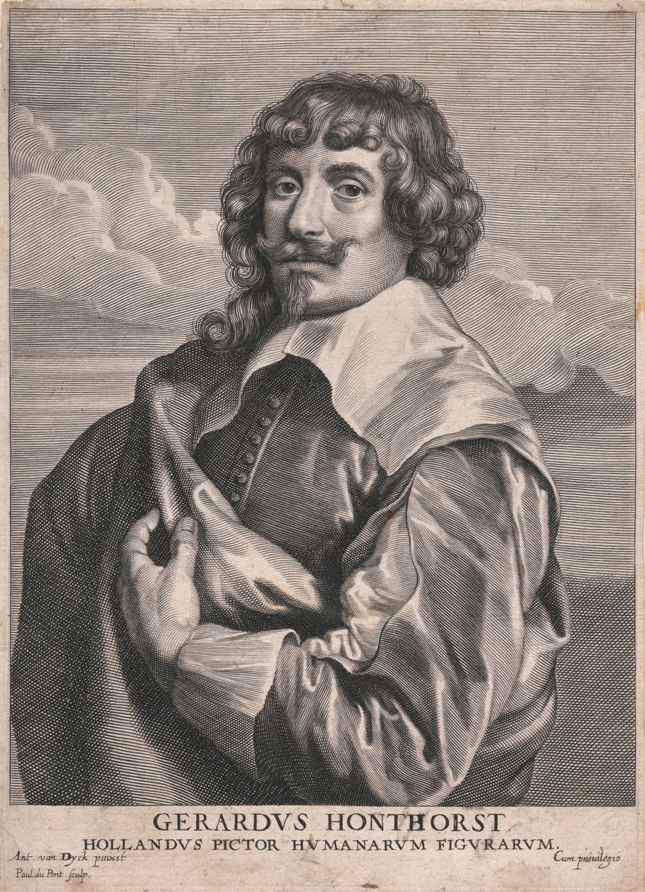 Gerardus Honthorst, pittore olandese di figure umane da Paulus Pontius