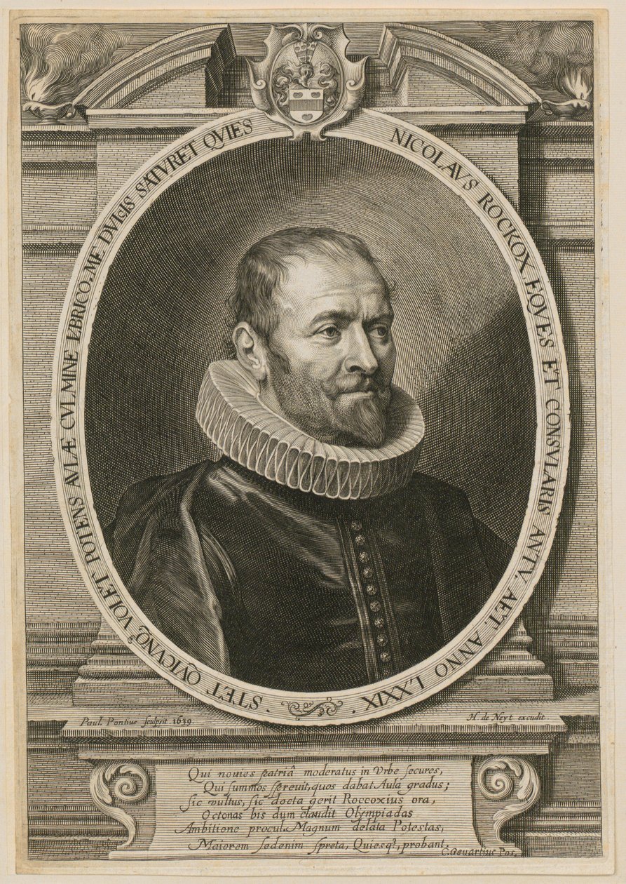 Ritratto di Nicolaus Rockox, sindaco di Anversa da Paulus Pontius