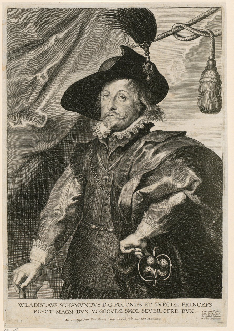 Ritratto di Ladislao IV Vasa, principe di Polonia e Svezia da Paulus Pontius