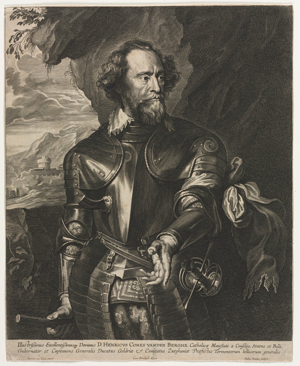 Ritratto di Henry, Conte van den Berghe da Paulus Pontius