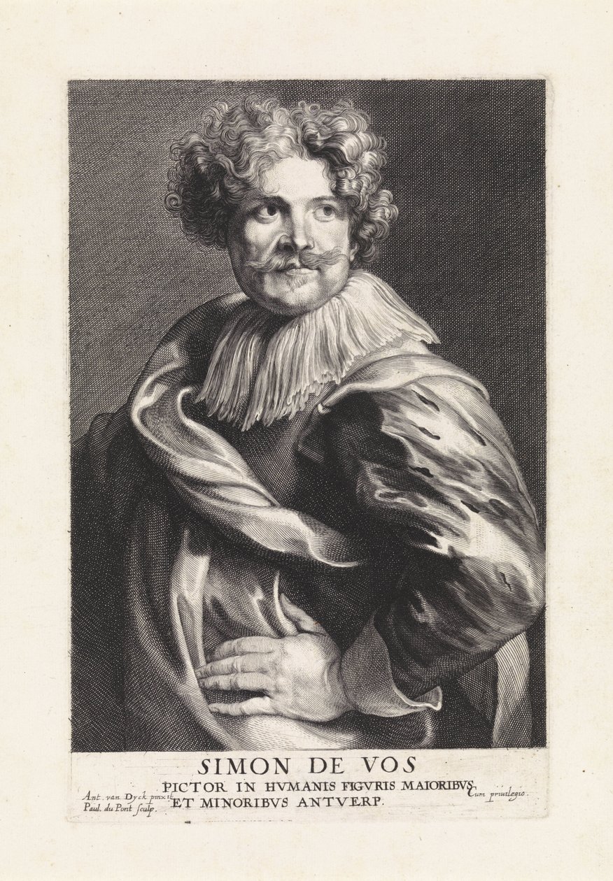 Ritratto del pittore Simon de Vos da Paulus Pontius