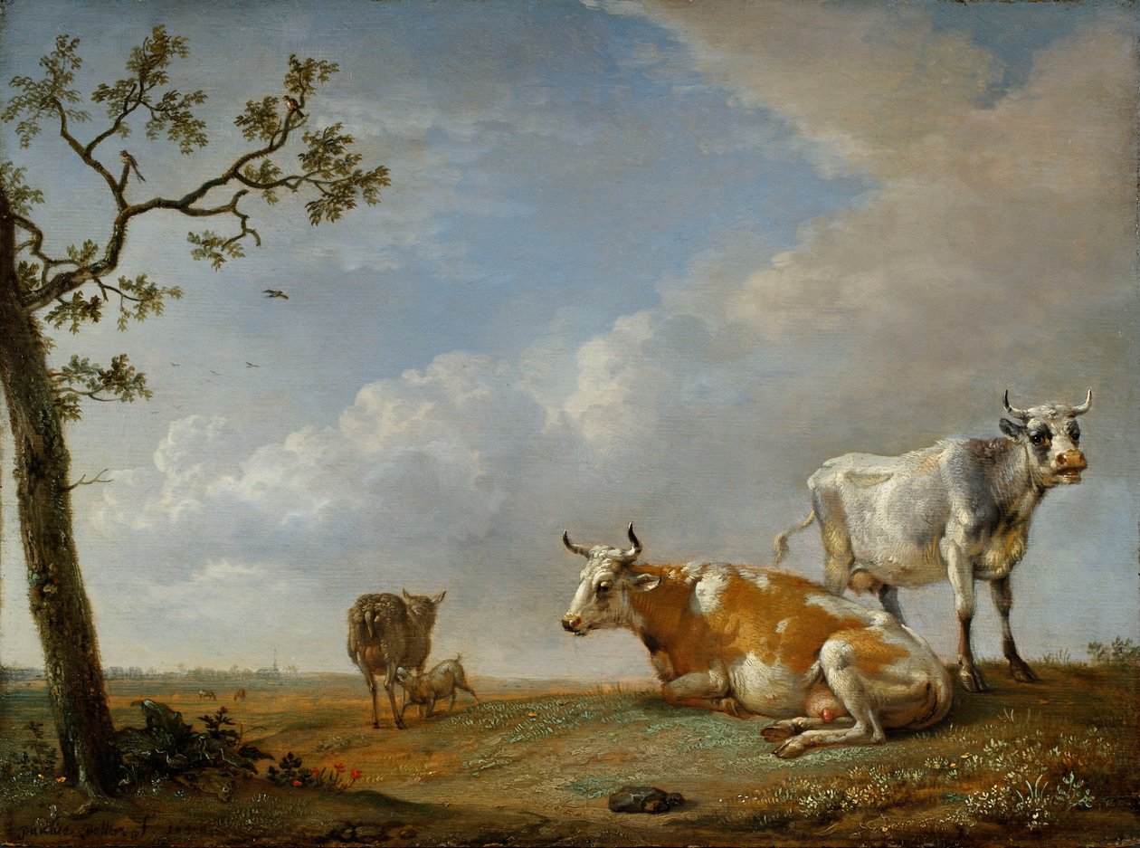 Animali a riposo nel pascolo da Paulus Potter
